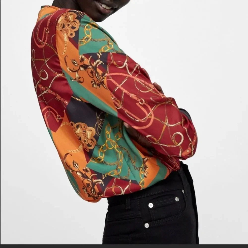 Zara Chain Print Bodysuit - Picture 6 of 10